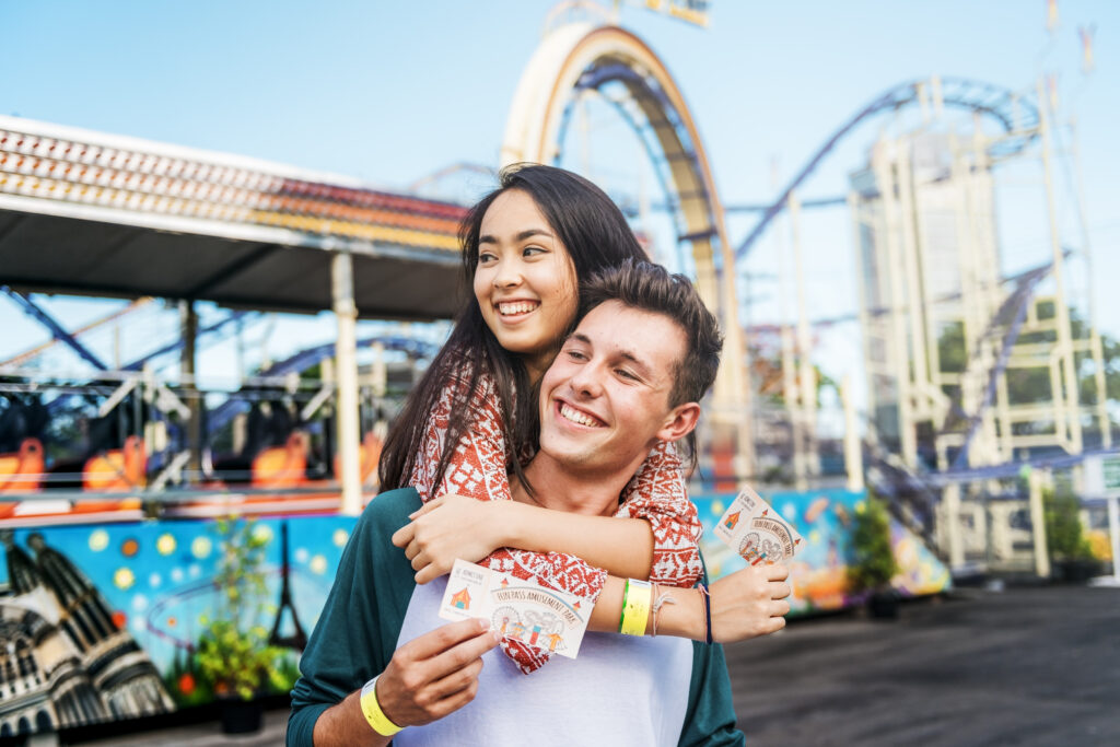 GenZ Couple in a theme park